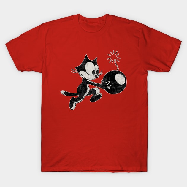 Felix The Cat with Bomb T-Shirt by valentinahramov